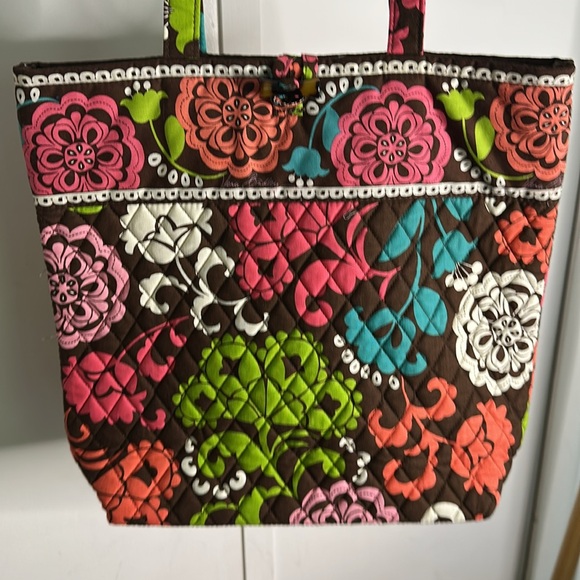 Vera Bradley Vibrant Floral‎ Quilted Tote Bag Lola print - Picture 2 of 7